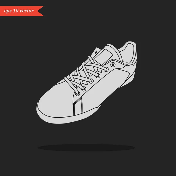 Casual sneaker met veters — Stockvector