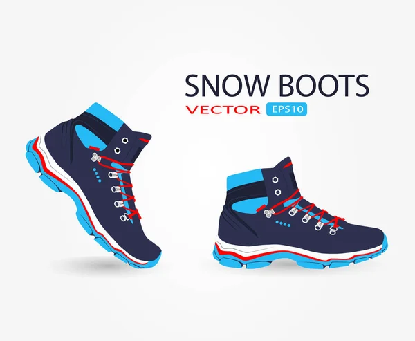 Wintersneeuw laarzen — Stockvector