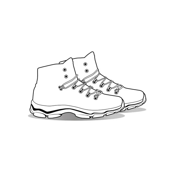 Zapatos de invierno casuales — Vector de stock