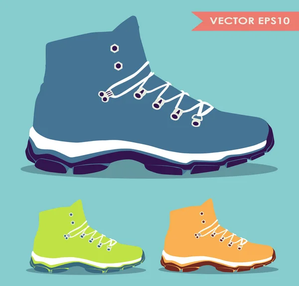 Conjunto de zapatos de invierno casuales — Vector de stock