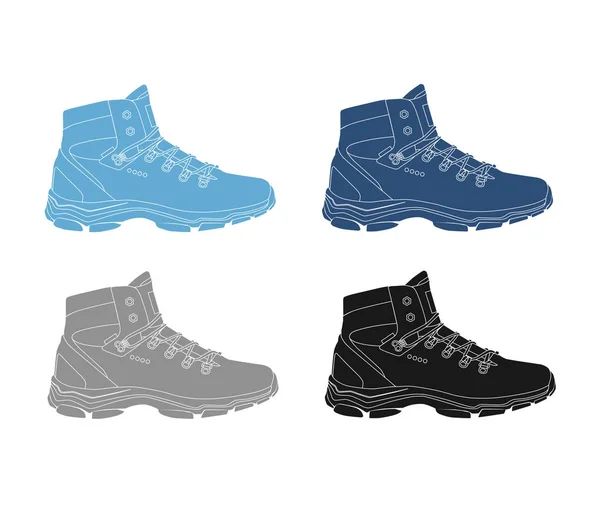 Set of casual winter shoes — Stock Vector