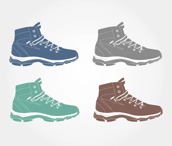 Zestaw buty dorywczo zima — Wektor stockowy