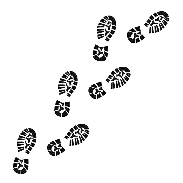 Footprints of winter boots — Stock Vector