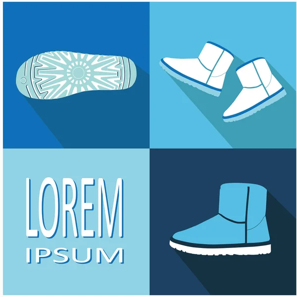 Mode ugg laarzen — Stockvector