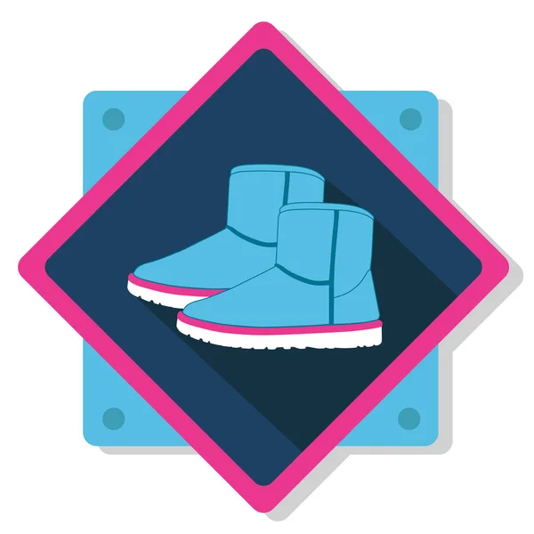 Signo de botas ugg de moda — Vector de stock