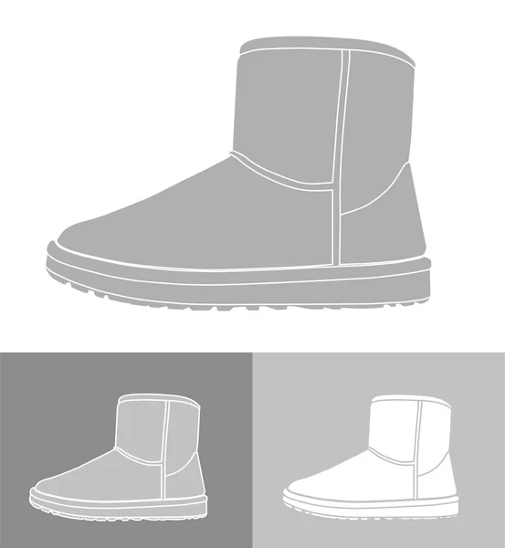 Колекція модних потворних чоботів — стоковий вектор