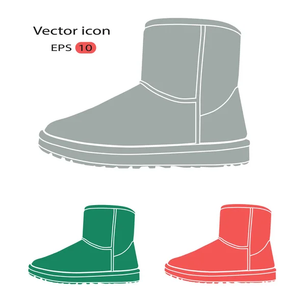 Colección de botas ugg de moda — Vector de stock