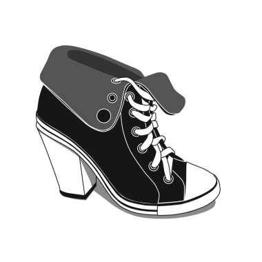 topuk ile kadın spor ayakkabı