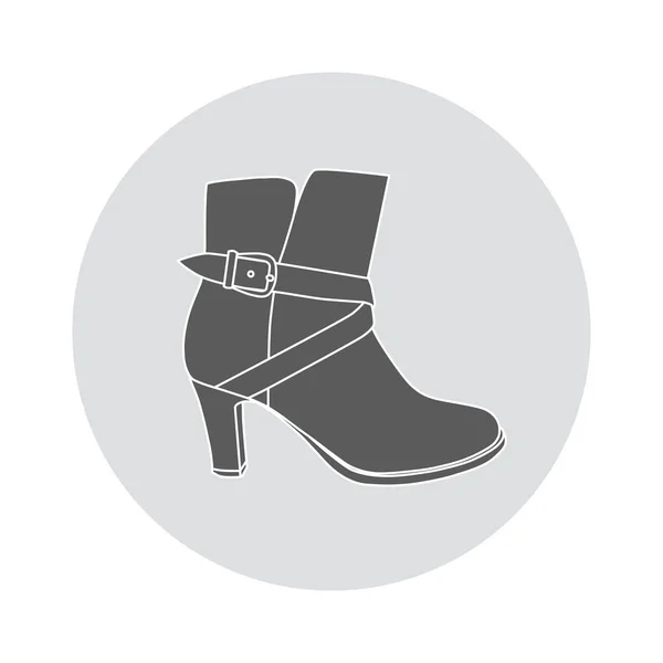 Bota de moda tobillo — Vector de stock