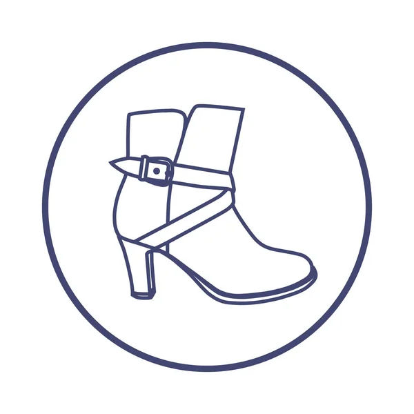 Bota de moda tobillo — Vector de stock