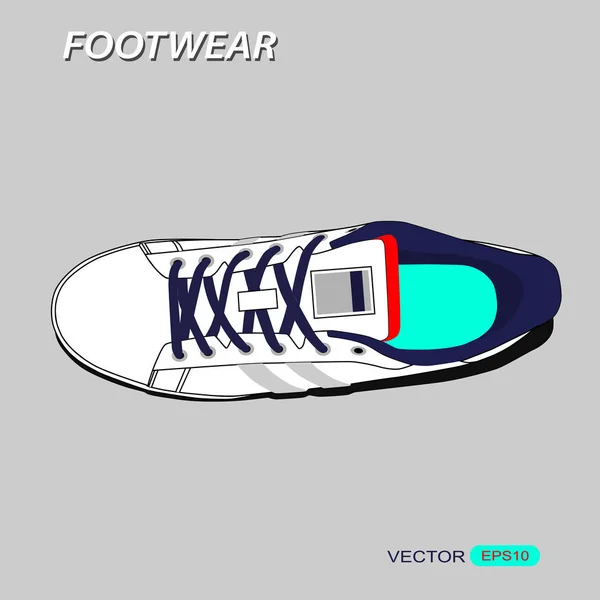 Casual sneaker met veters — Stockvector