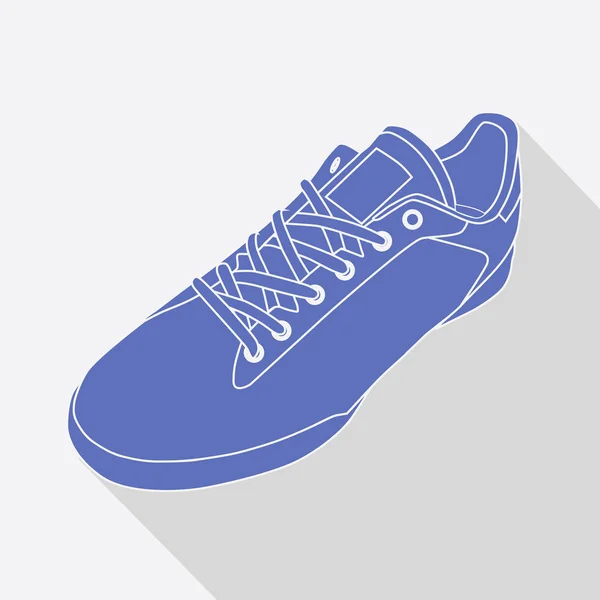 Casual sneaker with laces — Stock Vector