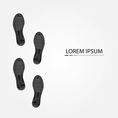 Klasik spor ayakkabı ayak izleri