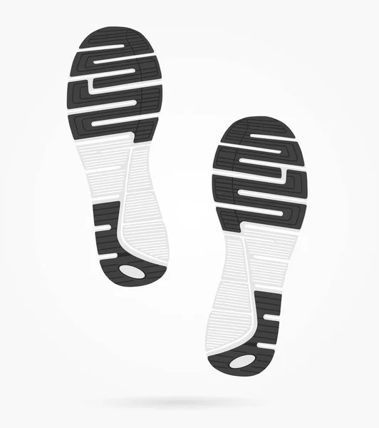 Huellas de zapatillas clásicas — Vector de stock