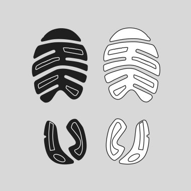 Klasik spor ayakkabı ayak izleri