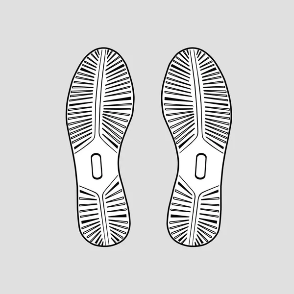 Empreintes de chaussures classiques — Image vectorielle