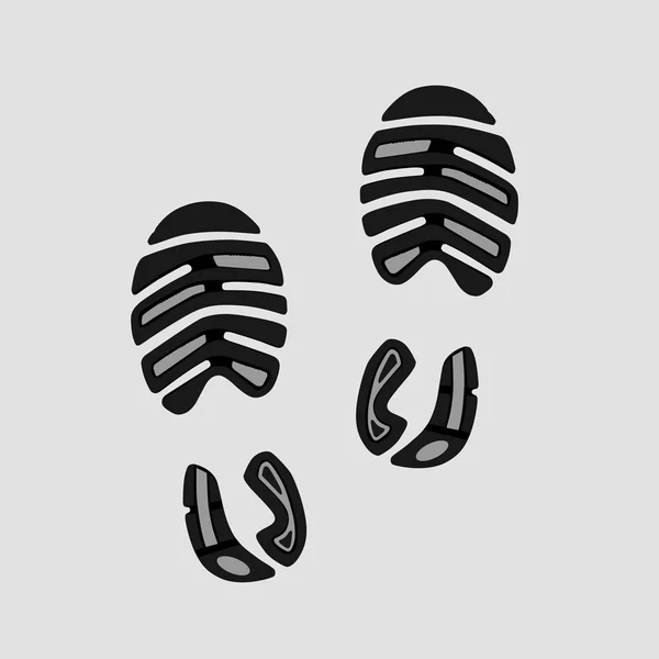 经典运动鞋的脚印 — 图库矢量图片