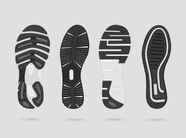 Footprints of classic sneakers — Stock Vector
