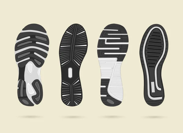 Jejak kaki sepatu olahraga klasik - Stok Vektor