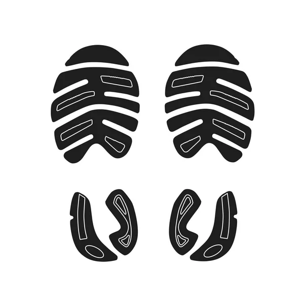 Χνάρια της κλασικά πάνινα παπούτσια — Διανυσματικό Αρχείο