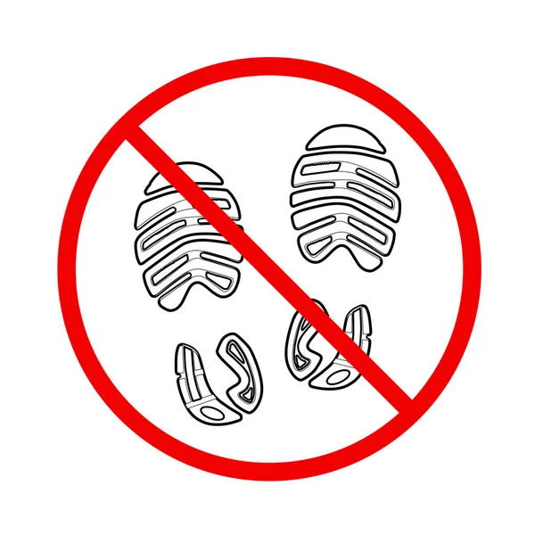 Icono de información prohibida con huellas — Archivo Imágenes Vectoriales