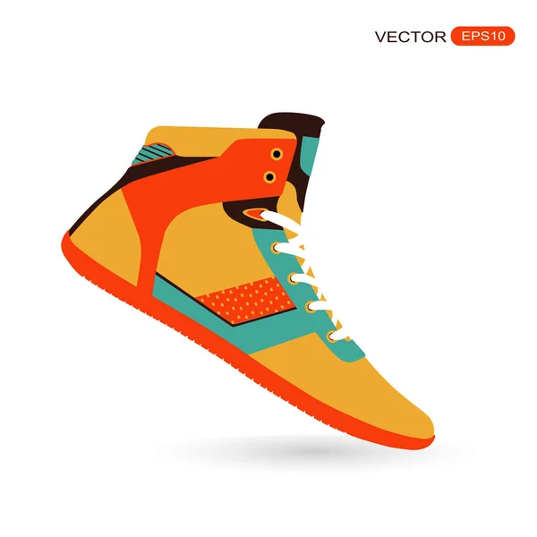 Klassieke hi-top met veters — Stockvector