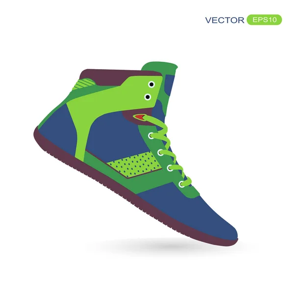 Classic hi-top with laces — Stock Vector