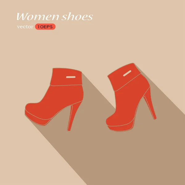 Модные женские туфли на высоком каблуке — стоковый вектор