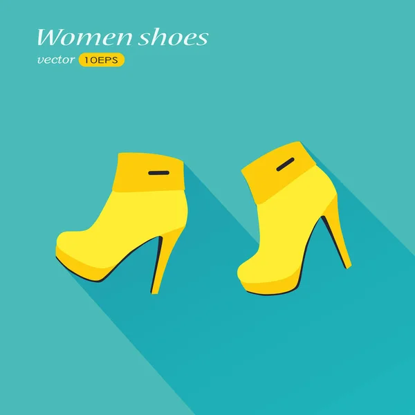Модные женские туфли на высоком каблуке — стоковый вектор