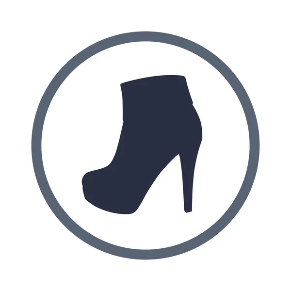 Fashionable female high heel boot — Stock Vector