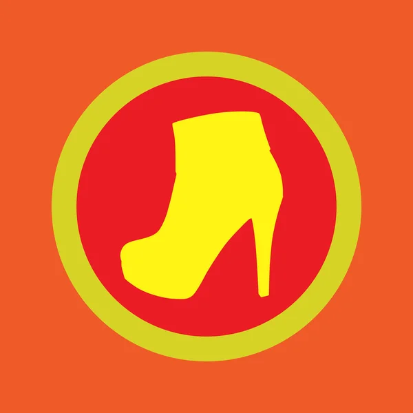 Fashionable female high heel boot — Stock Vector