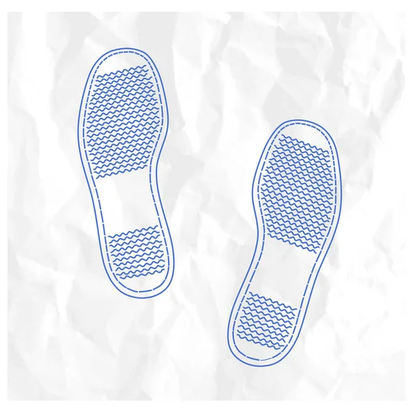 Empreintes de chaussures masculines — Image vectorielle