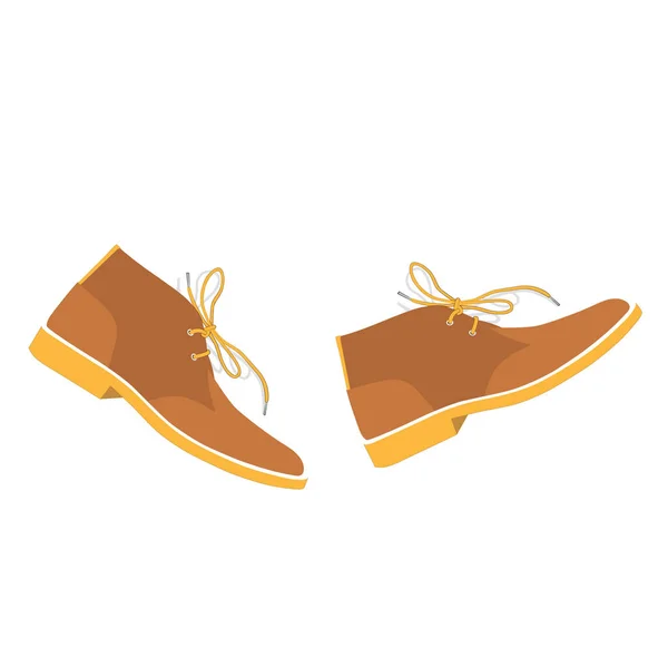 Чоловічі черевики чука з шнурками — стоковий вектор