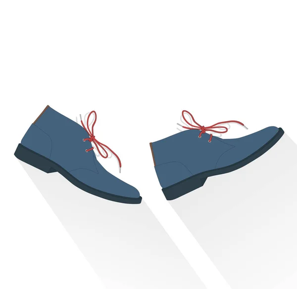 Botas de chukka macho con cordones — Vector de stock