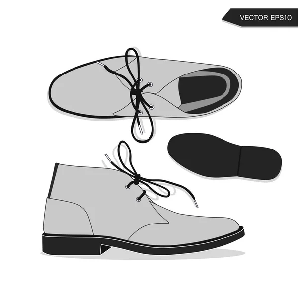 Botas de chukka macho —  Vetores de Stock