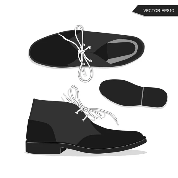 男性のチャッカ ブーツ — ストックベクタ