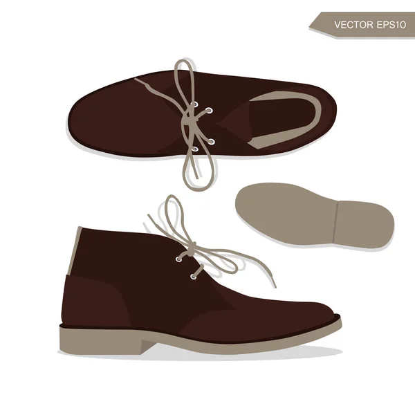 Botas de chukka macho — Vetor de Stock