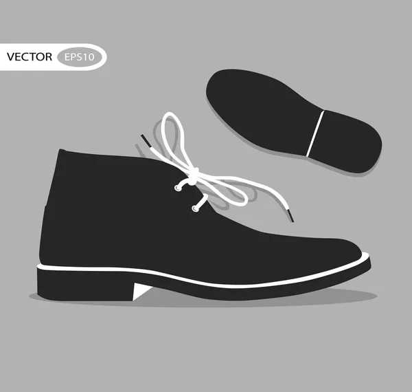 Mannelijke chukka schoen met veters — Stockvector
