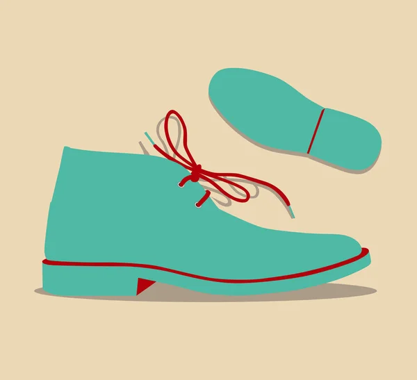 Mâle chukka bottes avec lacets — Image vectorielle