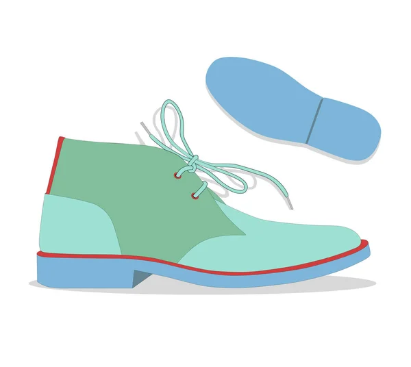 Чоловічий черевик чукки з шнурками — стоковий вектор