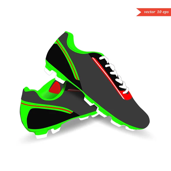 Elegantes zapatillas de fútbol — Vector de stock
