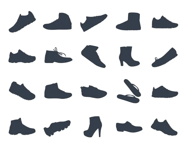 Collection of comfortable shoes — Stock Vector