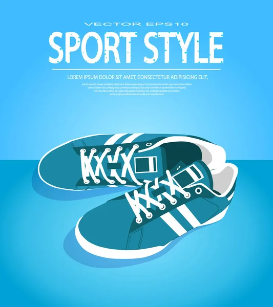 Zapatillas con estilo para correr — Vector de stock