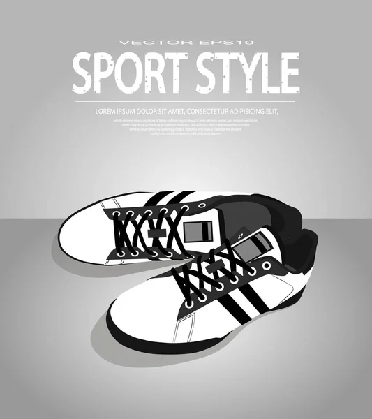 Zapatillas con estilo para correr — Vector de stock