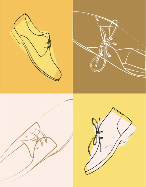 Scarpe maschili classiche — Vettoriale Stock