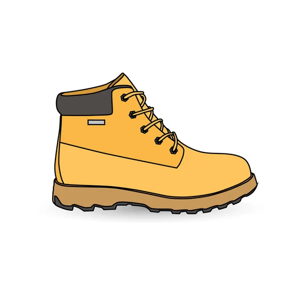 Winter male boot — Stock Vector