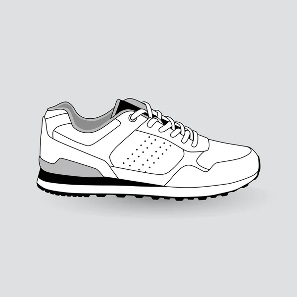 Eğitim için şık spor ayakkabı — Stok Vektör
