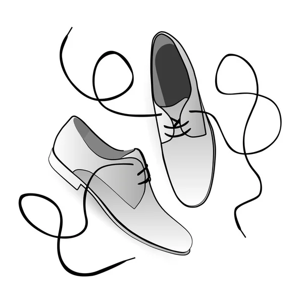 Tan dolców butów ze sznurowadłami — Wektor stockowy