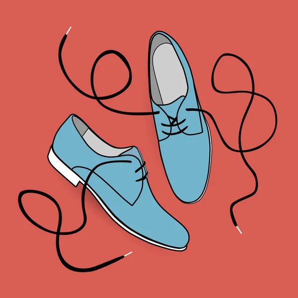 Бак взуття з шнурками — стоковий вектор