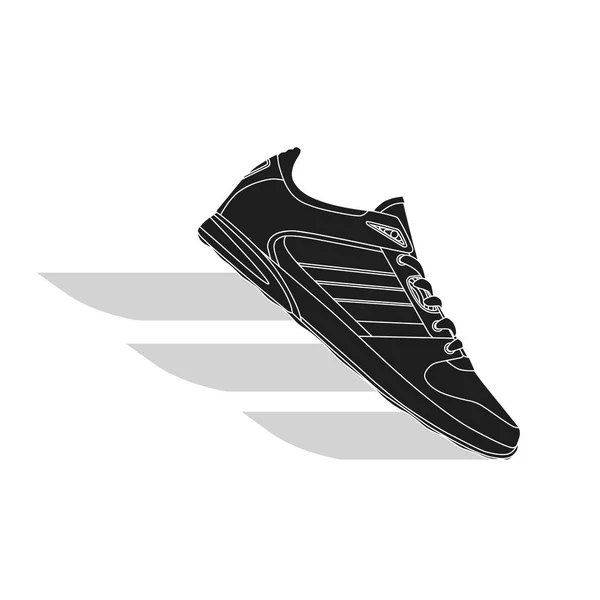 Stijlvolle sneaker voor training — Stockvector